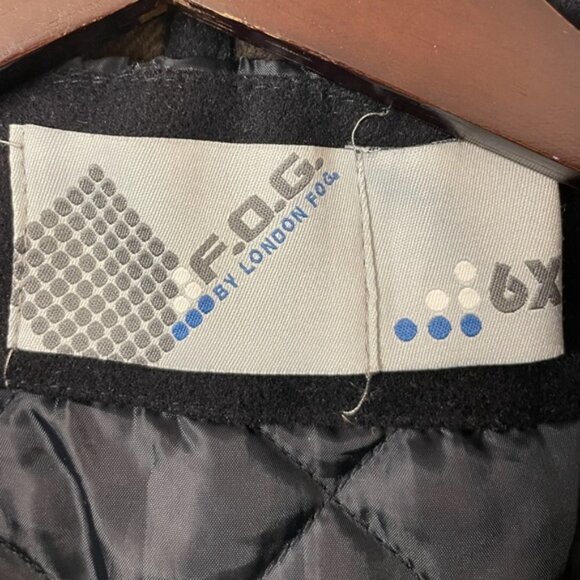 F.o.g London Fog kids black hooded duffle coat 6X - Picture 7 of 10